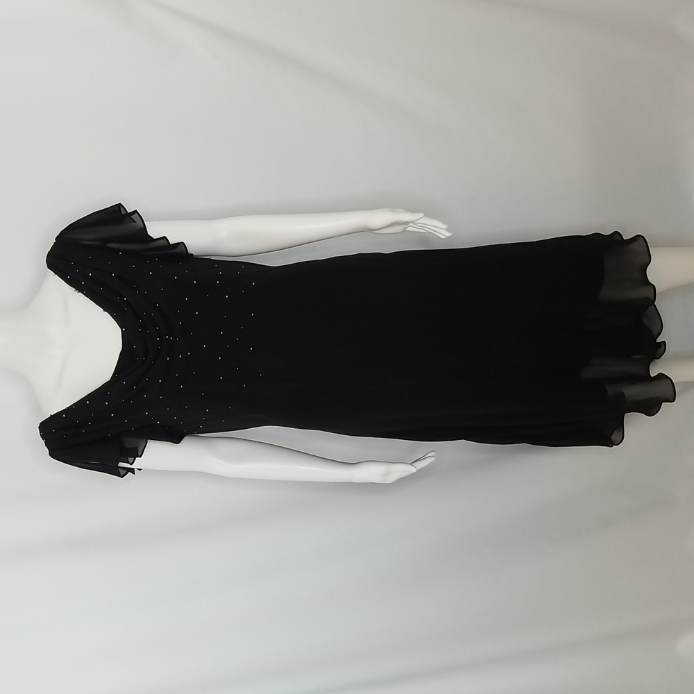 S.L.Fashions Black Embellished Cocktail Dr…